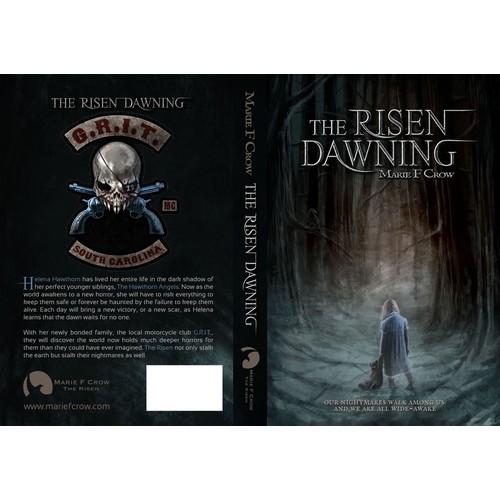 Fiction / horror book cover for The Risen: Dawning