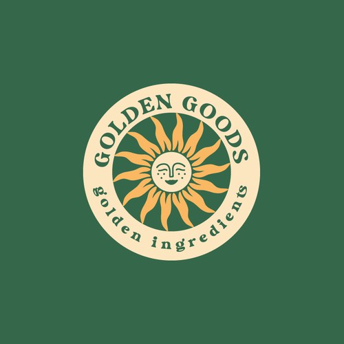 Cozy, Farm-to-Table Logo for Golden Goods: An Organic Cottage Bakery