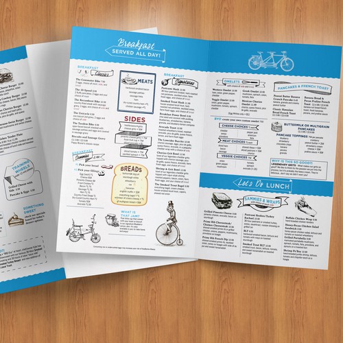 Fun Menu for Breakfast & Lunch Diner