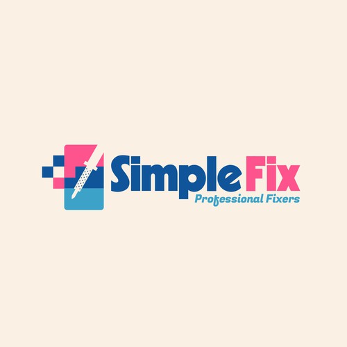 Modern retro logo electronics repair company