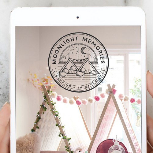Logo for indoor tent sleepover co.
