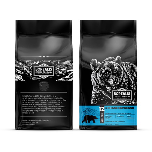 Coffee packaging design and illustration