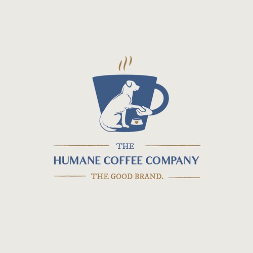  Logo for an socially conscious coffee company that is improving the lives of dogs.