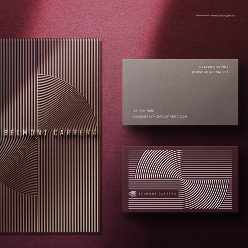 Classic business cards for Belmont Carrera