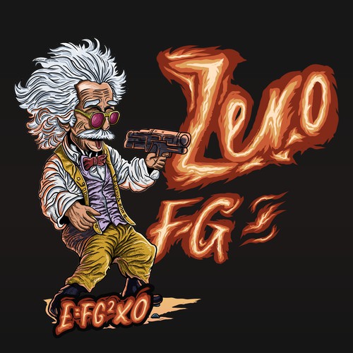 Einstein With Flame