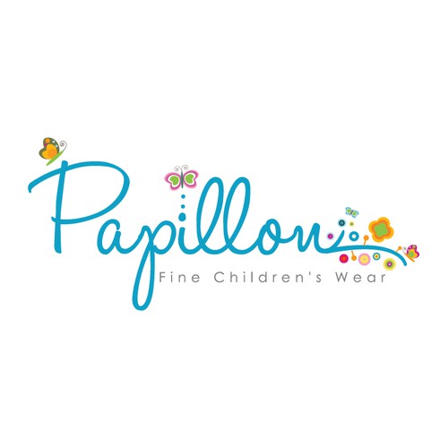 whimsical cute children logo