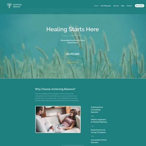 Website Design for Achieving Balance